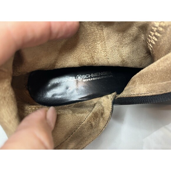 Kennel Schmerger Leather Black Ankle Boot Bootie Mid Heel Sz Uk 5.5 Eu 38.5 Us 8 - Picture 9 of 12